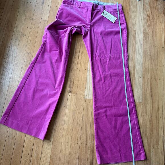Express Editor Flare Trouser Pants Pink Velvet Size 10 Y2K Career Classic Office - Picture 12 of 12